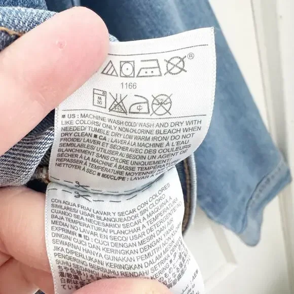 Old Navy ON Classic Denim Jacket Stretch Mid-Lighter Wash Size Large L Layering - Picture 5 of 8